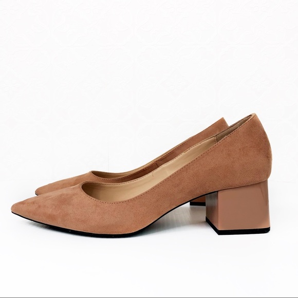 💜Zara TRF Nude Pink Block Heels EUR 42 - Picture 3 of 8